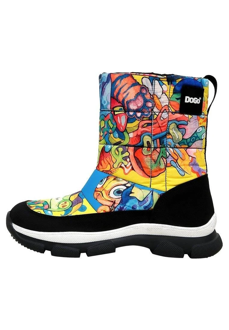 Women Vegan Multicolor Snow Boots - Wackadoo Design