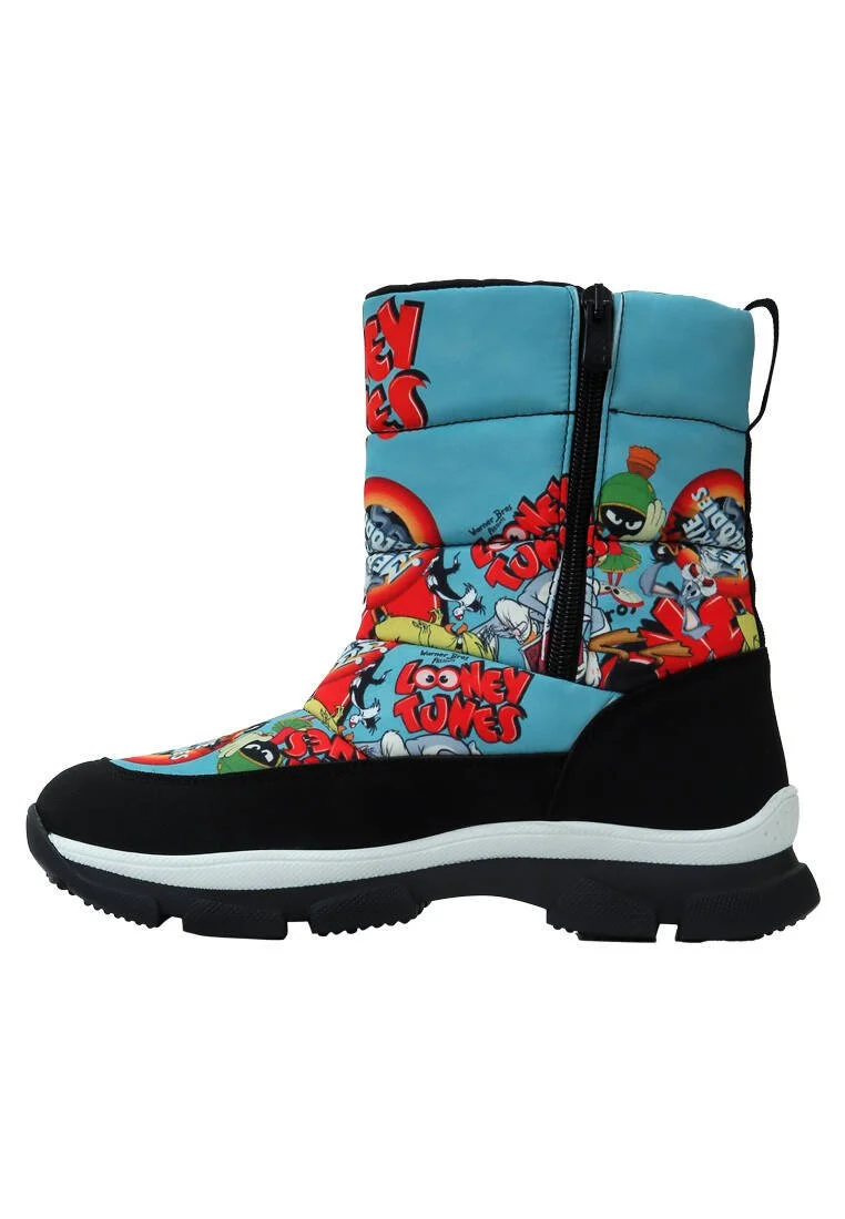 Women Vegan Multicolor Snow Boots - Warner Bros Looney Tunes The Toon Parade Design