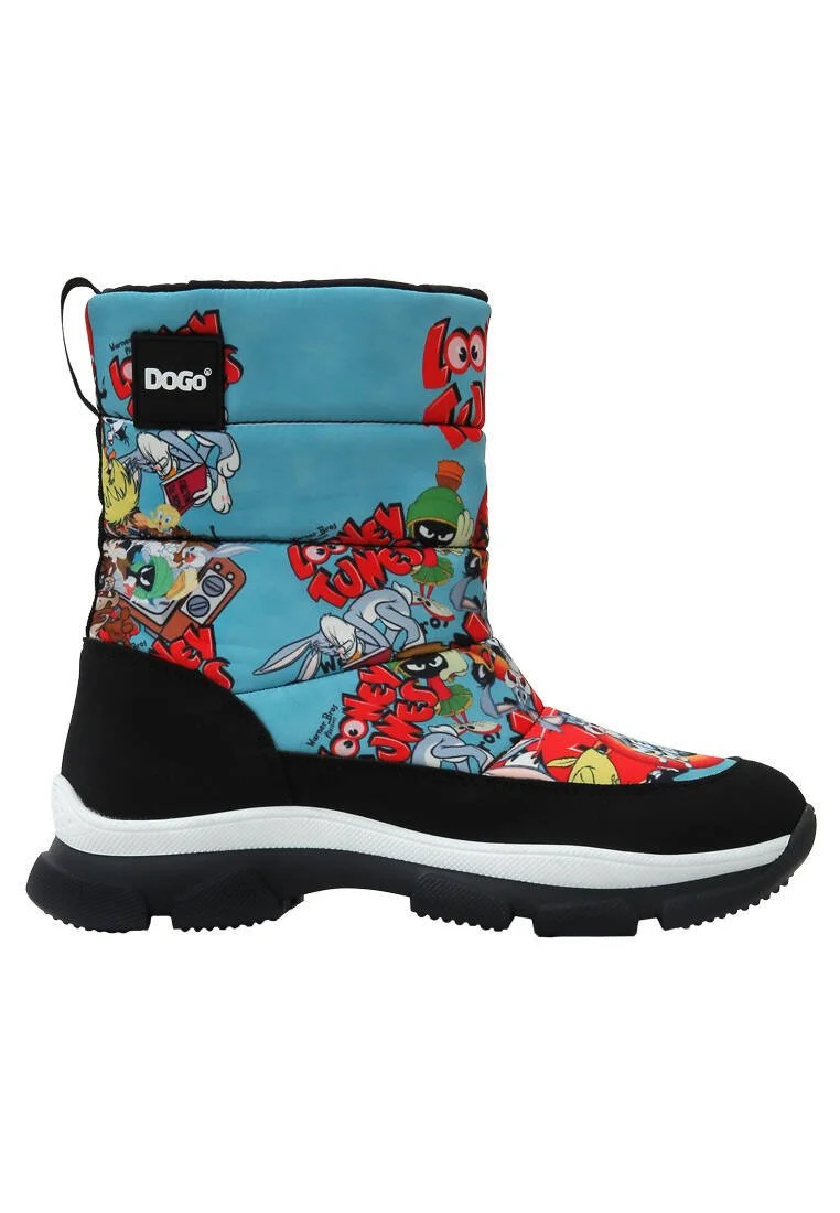 Women Vegan Multicolor Snow Boots - Warner Bros Looney Tunes The Toon Parade Design