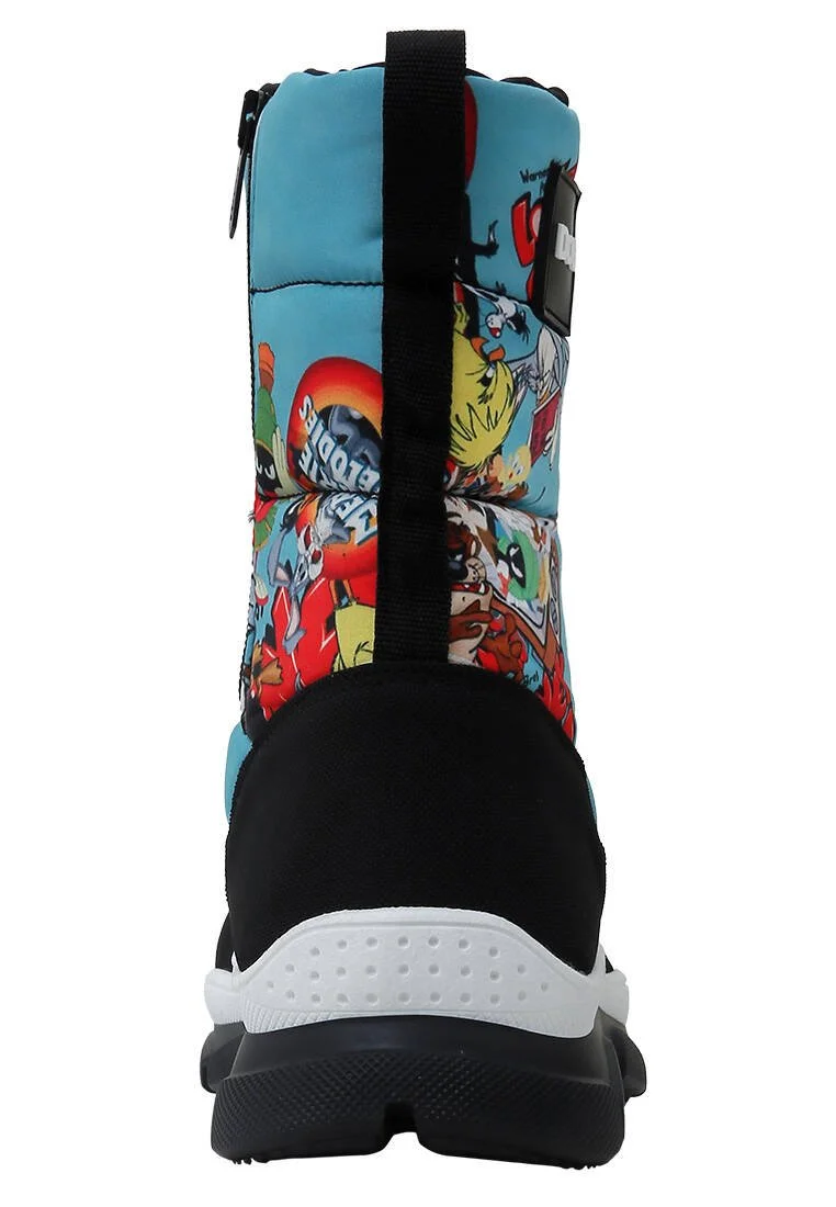 Women Vegan Multicolor Snow Boots - Warner Bros Looney Tunes The Toon Parade Design