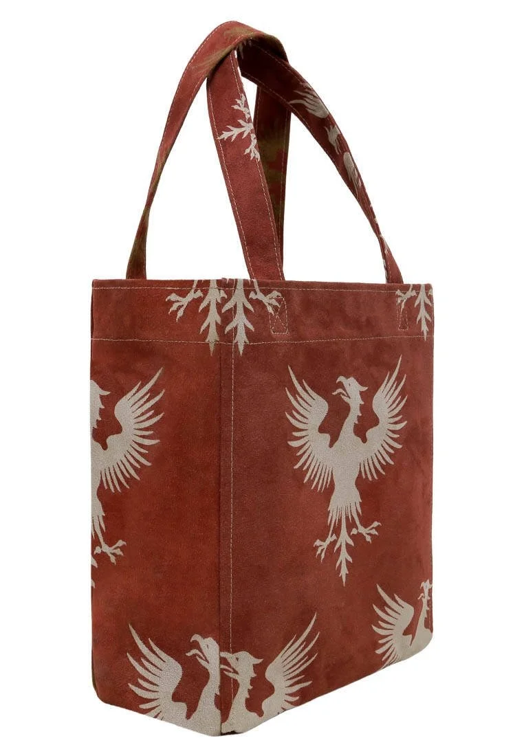 Kadın Vegan Turuncu Large Tote Bag - Mythical Creatures Tasarım