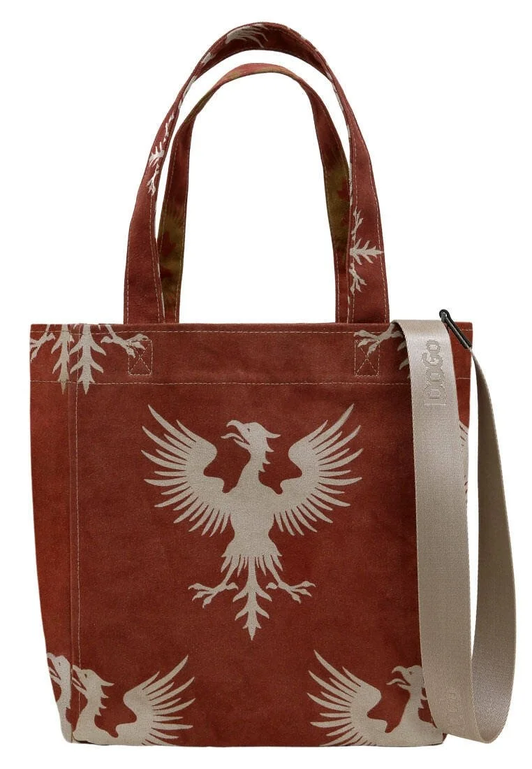Kadın Vegan Turuncu Large Tote Bag - Mythical Creatures Tasarım