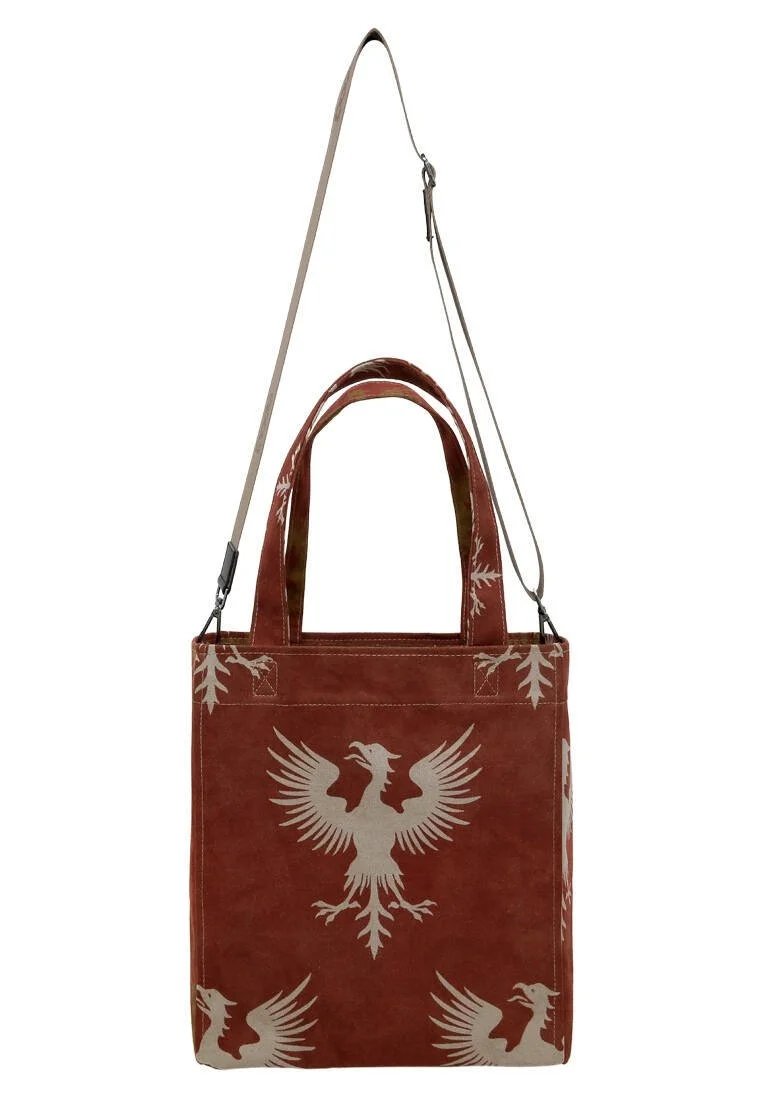 Kadın Vegan Turuncu Large Tote Bag - Mythical Creatures Tasarım