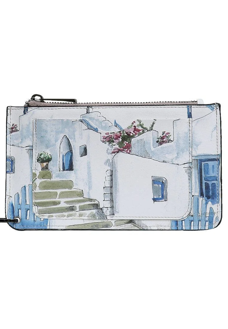 Women White Wallet - Paperflower Design
